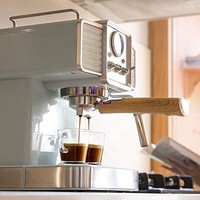 Cecotec 01575 Power 传统复古咖啡机 可制备Espresso及卡布奇诺，20Bar压力，1350W