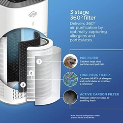 clorox 高乐氏 家用空气净化器，真正的 HEPA 过滤器，大房间约139.35平方米