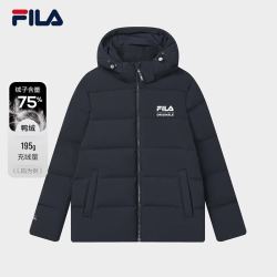 fila斐乐官方男士羽绒服鸭绒2023冬季基础简约休闲保暖连帽外套