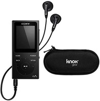 SONY 索尼 NW-E394 Walkman 8GB 数字音频播放器（黑色）带 Knox Gear 硬壳保护套