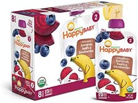 HappyBABY 禧贝 Happy Baby 简单组合 2 阶段婴儿食品、香蕉甜菜和蓝莓，4 盎司 113g（16 包）
