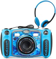 vtech 伟易达 豪华数码自拍相机 Kidizoom Duo 5.0，带MP3播放器和耳机，适合儿童，蓝色