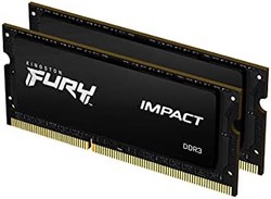 Kingston 金士顿 FURY Impact 16GB (2x8GB) 1866MHz DDR3 CL11笔记本电脑内存套件 2 KF318LS11IBK2/16