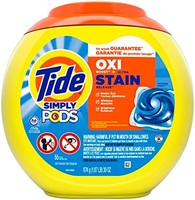 Tide 汰渍 Simply Pods + Oxi 洗衣皂荚，清爽的微风，55 粒装，30 盎司（约850.49克）