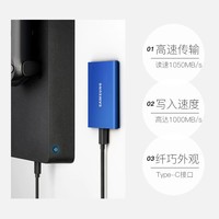 SAMSUNG 三星 Type-C移动固态硬盘1TB/2TB加密PSSD高速硬盘 USB3.2