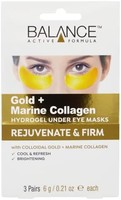 Balance Active Formula Gold & Marine 胶原蛋白水凝胶眼膜(3 件装)瞬间清凉、清爽和恢复*的*。