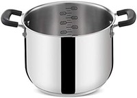拉歌蒂尼 实用烹饪锅 带 2 个手柄 适用于电磁炉 灰色 22 厘米 钢 18/10