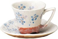 宗峰窯 咖啡杯 平安樱 茶杯碟套组 蓝色 φ8.8×7cm(170cc/约170ml) 750-09-233