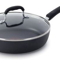 ROWENTA 好运达 T-fal E93897 带盖煎锅，可用于洗碗机，黑色，10英寸（约25.4厘米）