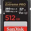 SanDisk 闪迪 512 GB Extreme PRO SDXC 卡,高达 280 MB/s-UHS-II-C10-U3-V60