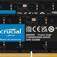 BALLISTIX 铂胜 Crucial RAM 16GB Kit (2x8GB) DDR5 5200MHz(或 4800MHz) 笔记本电脑内存 CT2K8G52C42S5