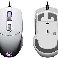 EVGA X12 游戏鼠标，8k，有线，白色，可定制，双传感器