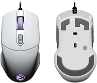 EVGA X12 游戏鼠标，8k，有线，白色，可定制，双传感器