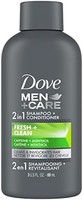 Dove 多芬 Men+Care 2合1洗发水和护发素,清新清洁 - 3盎司