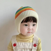宝宝冬季双层加绒针织帽