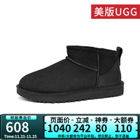 UGG 美版雪地靴 经典短靴 舒适短筒靴 1116109 1116109女款-黑色 36