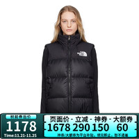 北面 美版女款羽绒马甲1996 RETRO NUPTSE 700蓬鹅绒黑色