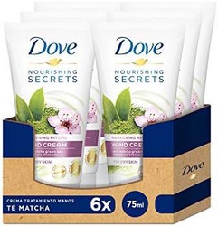 Dove 多芬 保湿护手霜，含哑光绿茶和樱花，适合中性至干性皮肤 6 x 75 毫升