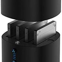 SABRENT 4 托架硬盘扩展坞,SSD HDD 2.5 英寸 SATA 外壳底座,外部 SSD 外壳 + 电源适配器和内置冷却风扇