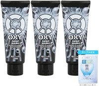 OXY オキシー(Oxy) 洗面奶 深层清洁 超小木炭磨砂膏 大容量 200g x 3