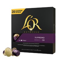 PLUS会员：L'OR Nespresso 苏帕摩 咖啡胶囊 20粒装买3件PLUS做到2元以下一颗