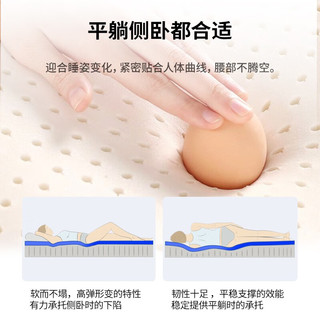 梦神泰国乳胶床垫天然软垫橡胶 乳胶垫子 垫 大白 8R【乳胶+7分区设计】厚8cm 1350mm*2000mm