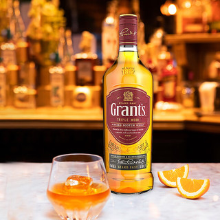 Grant's 格兰 三桶陈酿调配型 苏格兰单一麦芽威士忌 1000ml 洋酒(礼盒装）