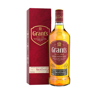 Grant's 格兰 三桶陈酿调配型 苏格兰单一麦芽威士忌 1000ml 洋酒(礼盒装）