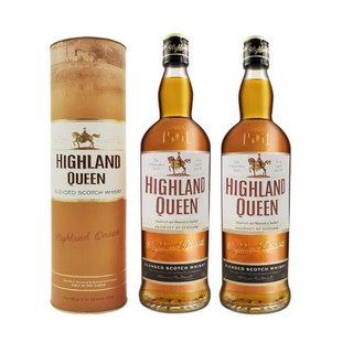 高地女王（HIGHLAND QUEEN）【国际大赛金】 苏格兰原瓶洋酒 威士忌 礼盒装  高地女王3年调和威士忌700ml*2