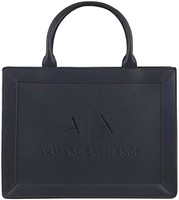 Armani Exchange 女士 Layla,大正面徽标,拉链,内部口袋手提袋,均码