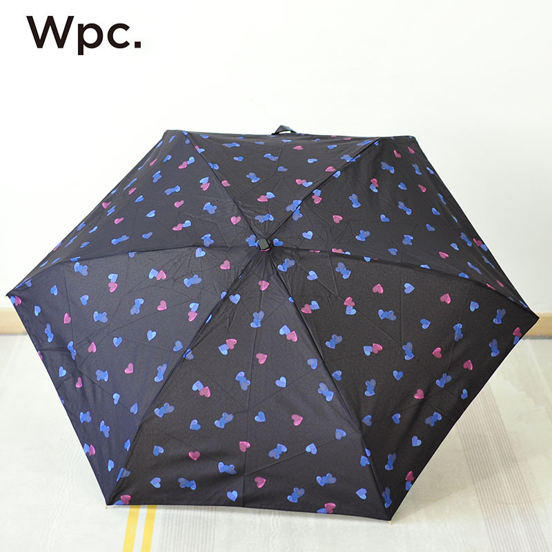 88VIP：Wpc. 折叠印花雨伞五折伞卡片伞拒水便携小巧迷你轻量晴雨伞易收纳 1件装