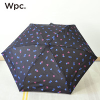 Wpc. 折叠印花雨伞五折伞卡片伞拒水便携小巧迷你轻量晴雨伞易收纳 1件装