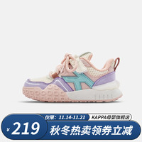 Kappa Kids卡帕童鞋儿童鞋男童运动鞋子舒适透气秋季女童轻便跑步鞋 粉色 30码内长约193mm