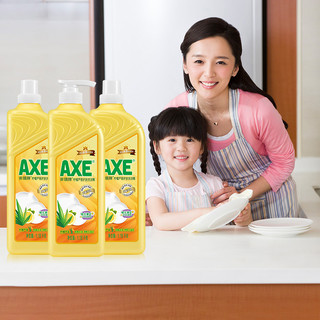 AXE 斧头 牌柠檬芦荟护肤洗洁精1.18kg*3维E精华可洗洗碗液实惠装