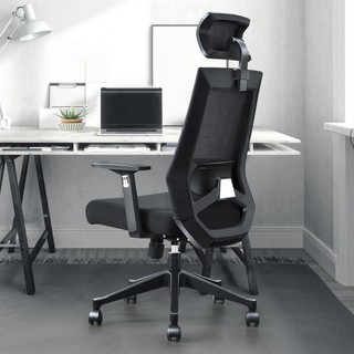 古雷诺斯 人体工学椅电脑座椅子家用工程学办公椅舒适久坐老板椅电竞椅 S170-01-全黑