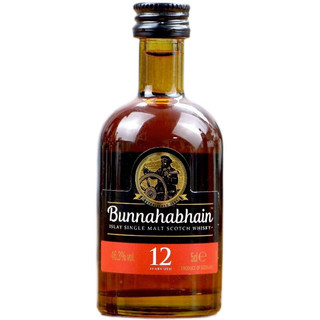 布纳哈本（bunnahabhain）【国际威士忌金】英国洋酒 单一麦芽威士忌 苏格兰艾雷岛 布纳哈本12年 50ml小酒