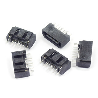 SATA 7P 立式 SATA母座 硬盘接口插座立式直插开口 A型（5个）