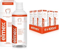 Elmex 艾美适 漱口水 龋齿保护 6 x 400 毫升 - 不含酒精的*牙齿清洁有效防止蛀牙