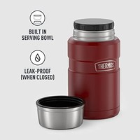 THERMOS 膳魔师 不锈钢真空隔热食品罐,24盎司(约680.4克),乡村红