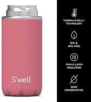 swell 四维 S'well 不锈钢冷却器 - 细长珊瑚礁 12 盎司(约 340.2 克)