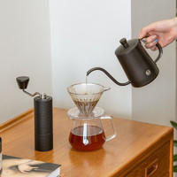 泰摩 栗子C手冲咖啡壶套装 手磨咖啡机家用咖啡器具 栗子C3S礼盒-【轻享版|黑色】