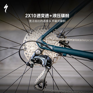 SPECIALIZED闪电 ALLEZ E5 DISC SPORT碳纤维前叉公路自行车 光泽柏油黑 44