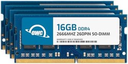 OWC 64GB (4 x 16GB) PC21300 DDR4 2666MHz SO-DIMMs 內存 兼容 Mac Mini 2018、iMac 2019 及以上