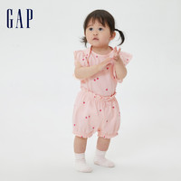 Gap 盖璞 新生婴儿印花短裤600570儿童装可爱运动裤子潮