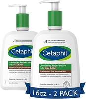 Cetaphil 丝塔芙 高级舒缓乳液，含乳木果油，全新 16 盎司（473ml），2 件装，干性、敏感肌肤