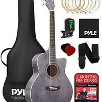 prime会员：PYLE 派尔 原声吉他套装,3/4 青少年尺寸全木钢弦乐器