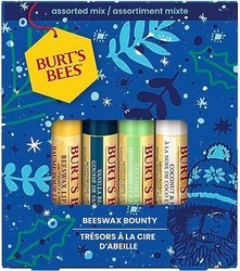 BURT'S BEES 小蜜蜂 润唇膏礼品套装，蜂蜡、香草豆、黄瓜薄荷、椰子和梨，润唇膏多件装，4x4.25g
