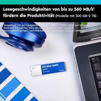 西部数据 WD 蓝色 SA510 2TB M.2 SATA SSD 读取速度高达 560MB/s