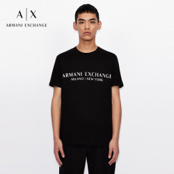 emporioarmani阿玛尼armaniexchange男装ax男士logo印花纯棉休闲t恤衫