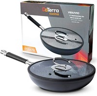DaTerra Cucina 11英寸（约27.94厘米）陶瓷煎锅不含PTFE，镉，铅或PFOA化学品的玻璃炉灶意大利制造